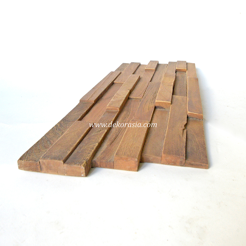 Square Teak 323 Natural3 Wood Wall Square Teak 323