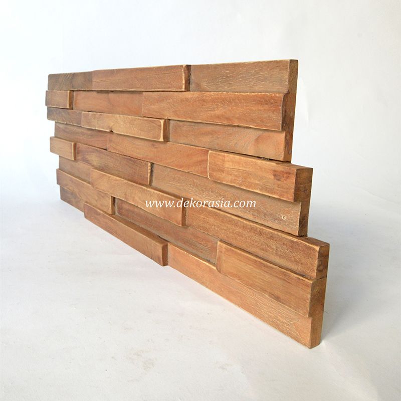 Square Teak 323 Natural4 Wood Wall Square Teak 323