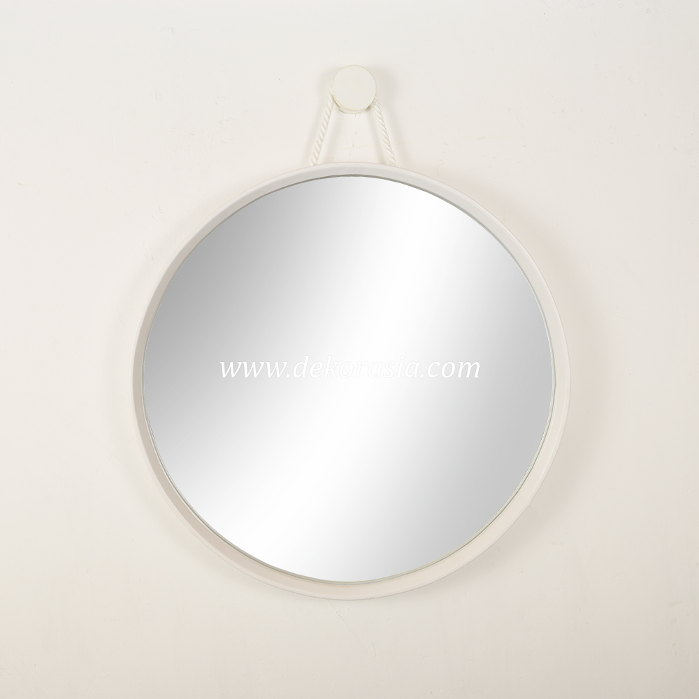 Mirror round white 1 White Round Mirror