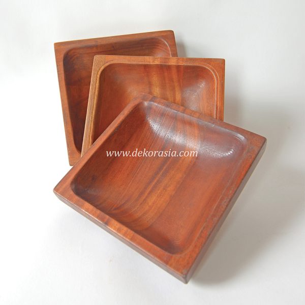 Square Wood Bowl
