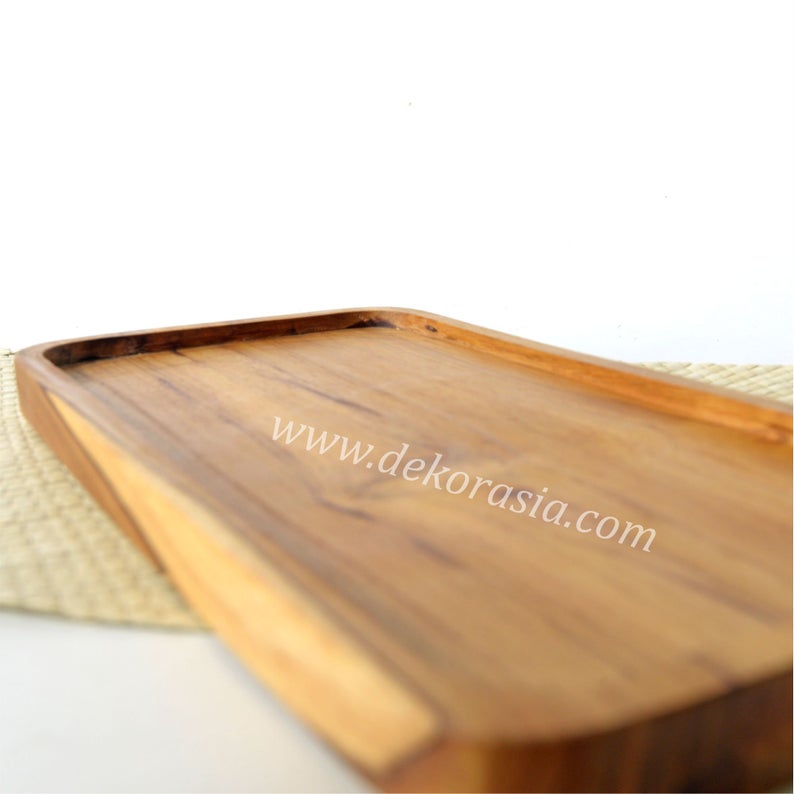 Natural Teak Wood Tray 2 Wood Tray