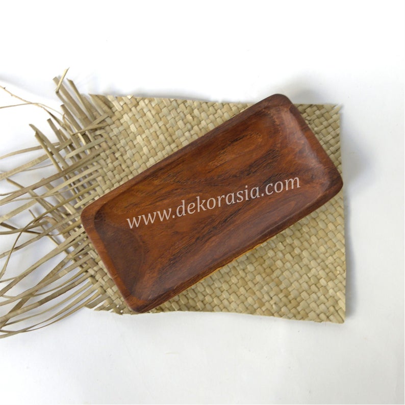 Natural Teak Wooden Tray Size Size 7.9 inches 1 Teak Wooden Tray