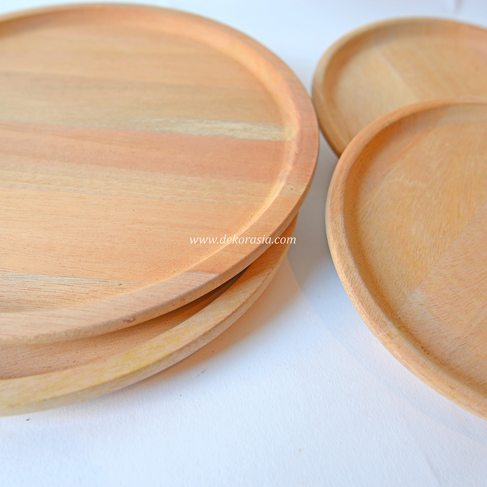 Round Wood Plate4 Round Wood Plate