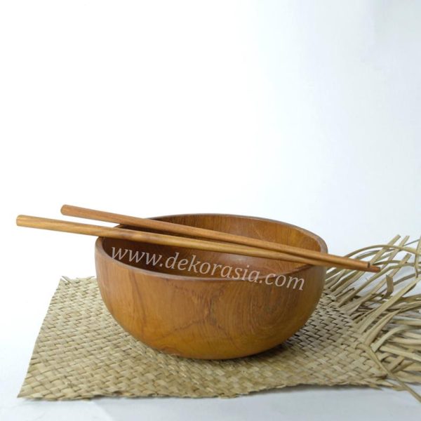 Teak Wood Round Bowl
