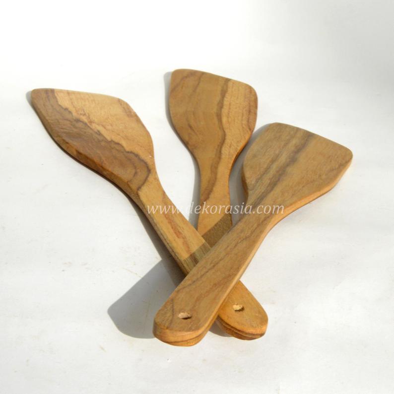 Teak Wood - Wooden Spatula Kitchen Utensil - 11 inches length 3 Teak Wood Spatula