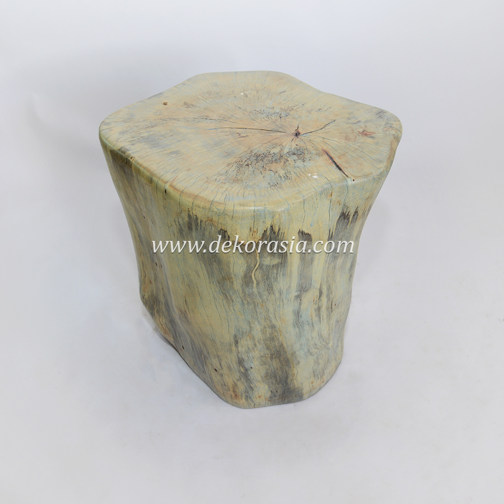 Wood Stool (22) 4 Stool Soft Green